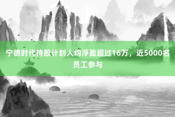 宁德时代持股计划人均浮盈超过16万，近5000名员工参与