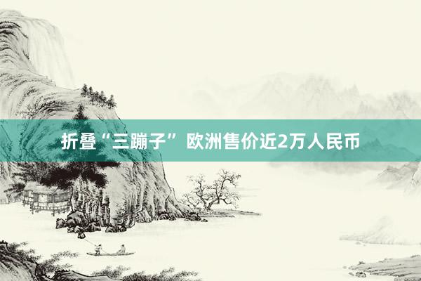 折叠“三蹦子” 欧洲售价近2万人民币