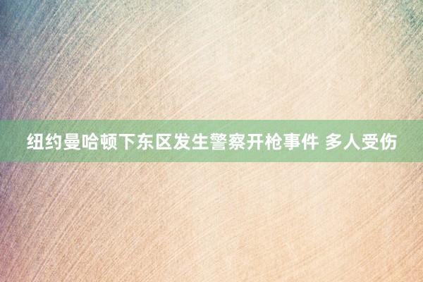 纽约曼哈顿下东区发生警察开枪事件 多人受伤