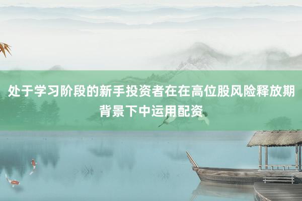 处于学习阶段的新手投资者在在高位股风险释放期背景下中运用配资
