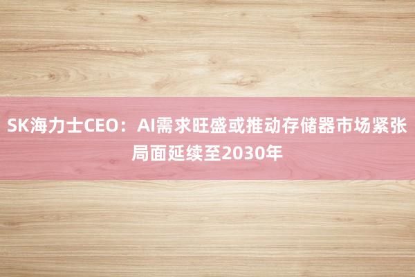 SK海力士CEO：AI需求旺盛或推动存储器市场紧张局面延续至2030年