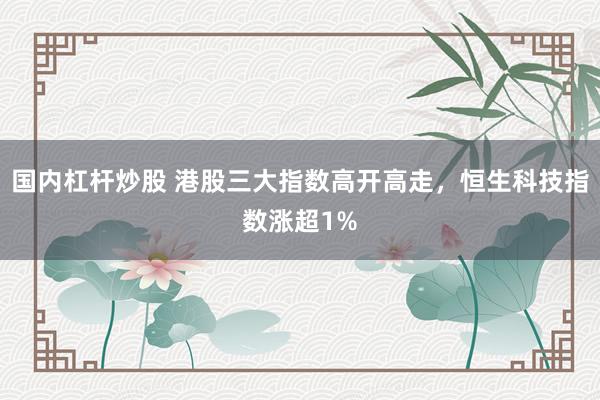 国内杠杆炒股 港股三大指数高开高走，恒生科技指数涨超1%