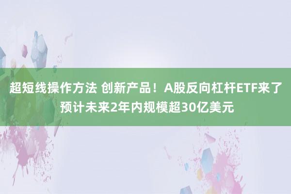 超短线操作方法 创新产品！A股反向杠杆ETF来了 预计未来2年内规模超30亿美元