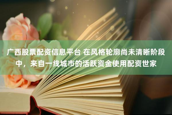 广西股票配资信息平台 在风格轮廓尚未清晰阶段中，来自一线城市的活跃资金使用配资世家