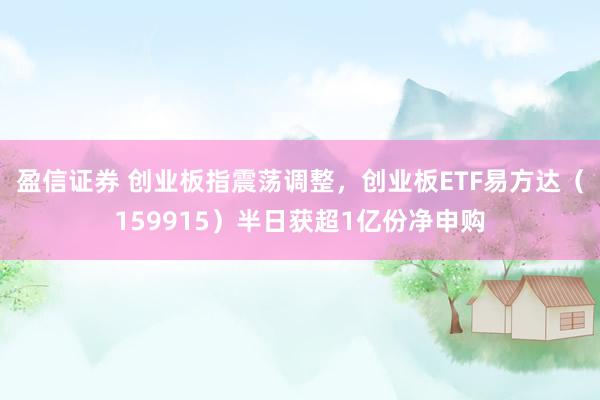 盈信证券 创业板指震荡调整，创业板ETF易方达（159915）半日获超1亿份净申购