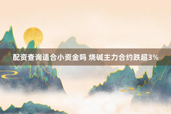 配资查询适合小资金吗 烧碱主力合约跌超3%